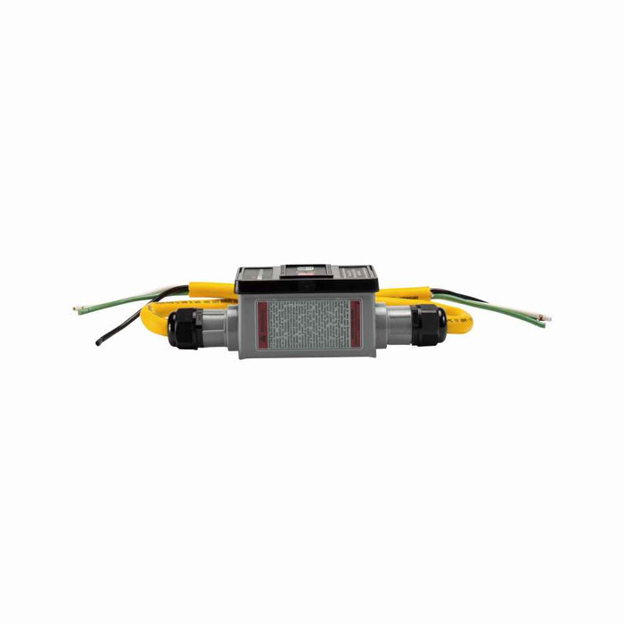 Eaton GFI13A2NN portable GFCI, Watertight, field wireable, 30A, #10 AWG, 6' (1.83m) cord length, Polycarbonate, Flying leads plug type, Automatic reset, 120V, 4X 669767