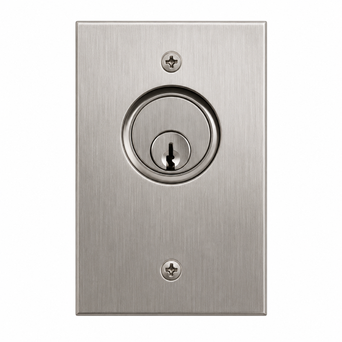 BEA 10KEYSWITCHONF Access Control Keyswitch Plate Single Gang On/Off with Tamper-Resistant Design