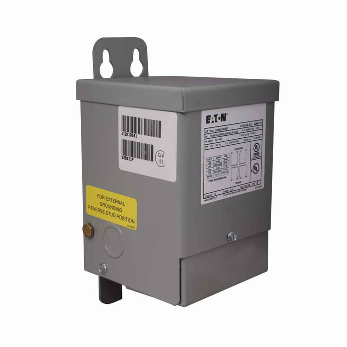 Eaton S10N04P51P General-Purpose Encapsulated Transformer, EP, Single-phase, PV: 120 X 240V, Taps: None, SV: 12/24V, 115°C, .50 kVA, Al windings, Frame: 57P, Indoor-Outdoor.