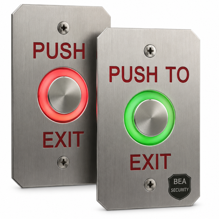 BEA 10PIEZO241 Heavy-Duty Piezoelectric Push Button with Auto-Sensing 12/24 VDC