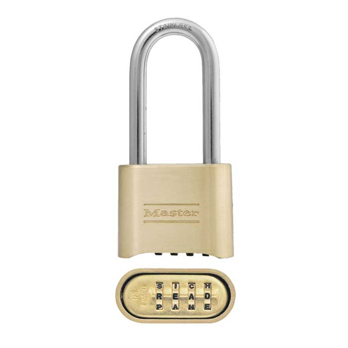 Master Lock Master Lock 175 Resettable Combination Brass Padlock, Set-your-own 4-Digit Combination 175