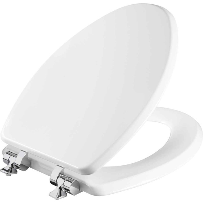 Bemis Mayfair by Bemis 126CHSLA Mayfair Benton Elongated Enameled Wood Toilet Seat with STA-TITE Seat Fastening System and Whisper-Close Chrome Hinge BEMIS-126CHSLA 