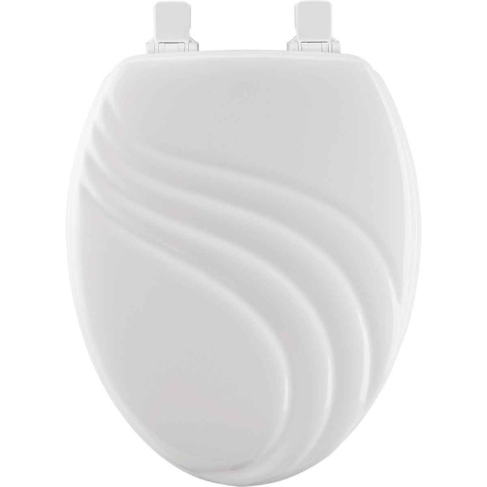 Bemis Mayfair by Bemis 127ECA Mayfair Elongated Enameled Wood Swirl Design Toilet Seat with STA-TITE Seat Fastening System and Easy-Clean Hinge BEMIS-127ECA 