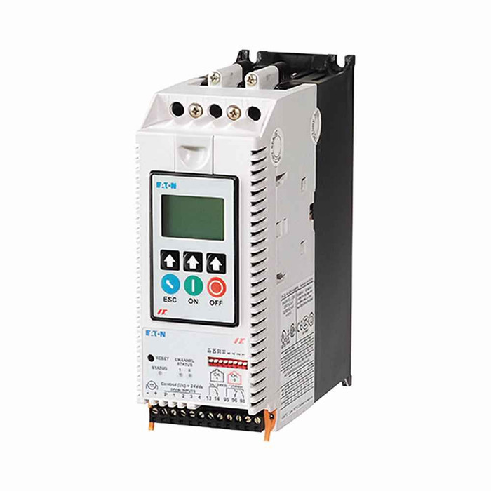 Eaton S811+R13N3S-MA S811+ soft starter, 135 A, R-frame, Three-pole, 24 V power, 200-600 V operating voltage, 47-63 Hz, 1-2 conductors, # 14-4/0 AWG wire, 120 Vdc, 240 Vac, Modbus RTU, NEMA 0, LCD display, -30°C to -50°C