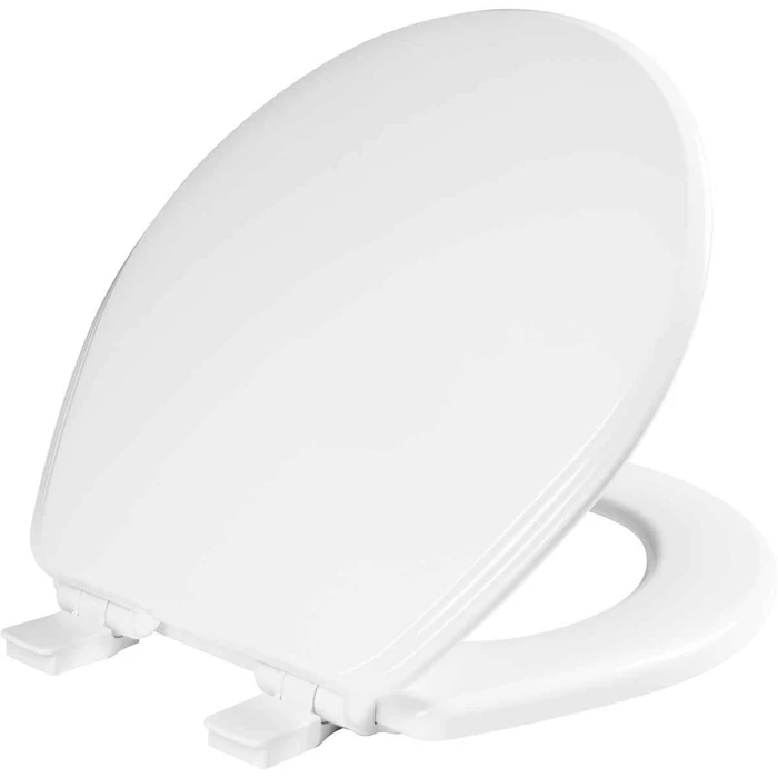 Bemis Bemis 600E4 Ashland Round Enameled Wood Toilet Seat with STA-TITE Seat Fastening System, Easy-Clean, Whisper-Close and Precision Seat Fit Adjustable Hinge BEMIS-600E4 