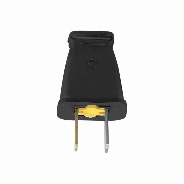 Eaton SA540 straight blade plug , #16 AWG, 15A, Industrial, 125V, Back wire, Black, Brass, Impact-resistant thermoplastic, 1-15P, Two-pole, two-wire, Screw, 0.33" in diameter, Thermoplastic, Core pack