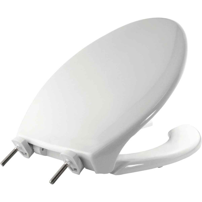 Bemis Bemis 7850TDG Elongated Open Front With Cover Hospitality Plastic Toilet Seat with STA-TITE Commercial Fastening System and DuraGuard BEMIS-7850TDG 