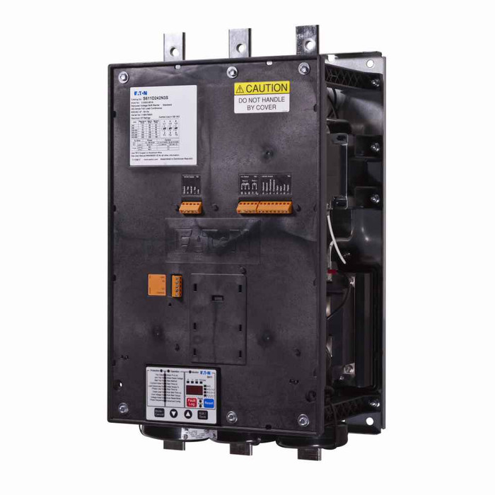 Eaton S611D242N3S S611 Soft Starter, Frame D, 242A, 200 hp, 480V, 120-242 FLA, 108-132V operating, #22-12 AWG, 1 conductor, Vertical mounting, 2 Slots, FDC circuit breaker, Class RK5/K5/J Fuse