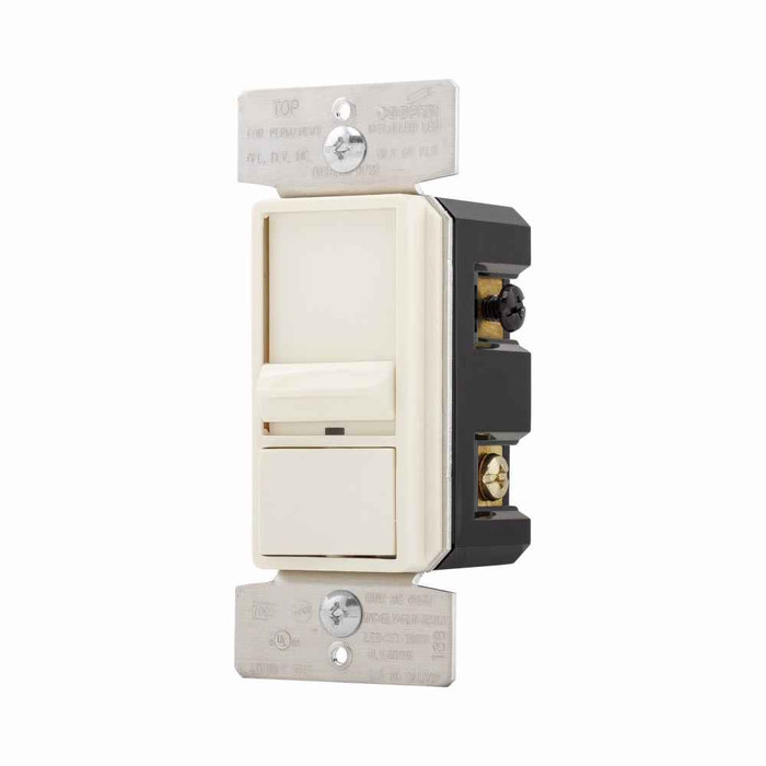 Eaton SAL06P-A Slide Dimmer, Maintained, Almond, 60 Hz, LED, CFL, incandescent, halogen, fluorescent, Polycarbonate,Single-pole, Single-phase, No neutral required, 120 Vac, 600W (incandescent, fluorescent, MLV, ELV), 300W (LED and CFL), 730924