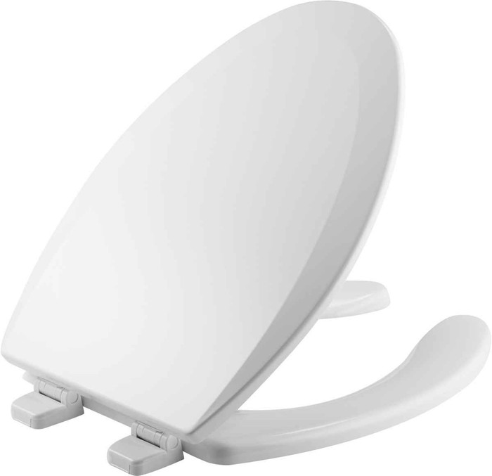 Bemis Bemis 1550TTT Elongated Enameled Wood Open Front with Cover Toilet Seat with Top-Tite STA-TITE Seat Fastening System and Precision Seat Fit Adjustable Hinge BEMIS-1550TTT 