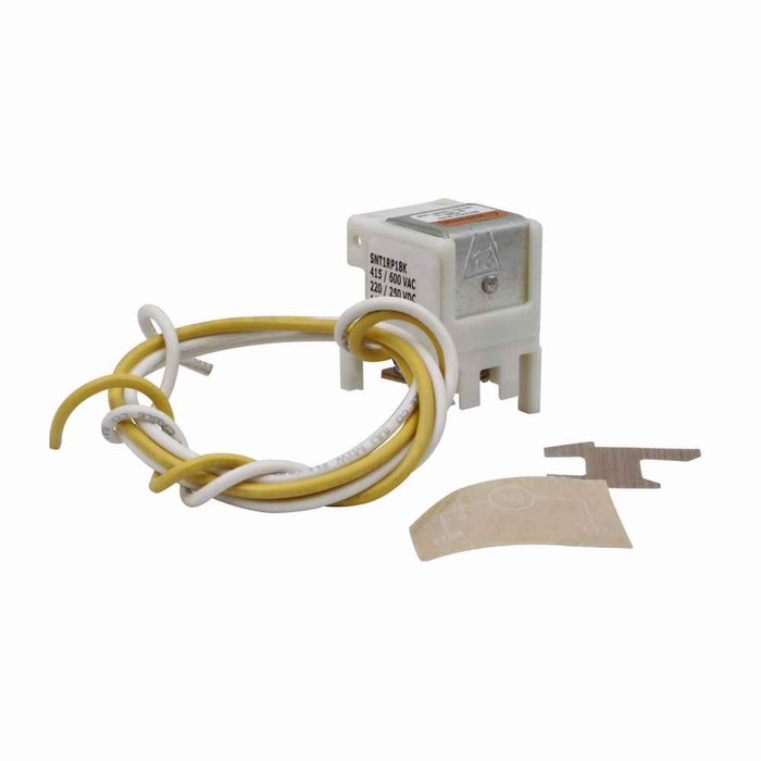 Eaton SNT1RT12K molded case circuit breaker accessory shunt trip, Shunt trip factory installation kit, 208-380 V or 110-127 V, Terminal block, For type F-frame HMCP breakers, Frame J-K