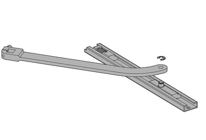 Falcon Falcon OHC100A-VO "VO" Style Offset Arm and Track for OHC100 Series Door Closers FAL-OHC100A-VO