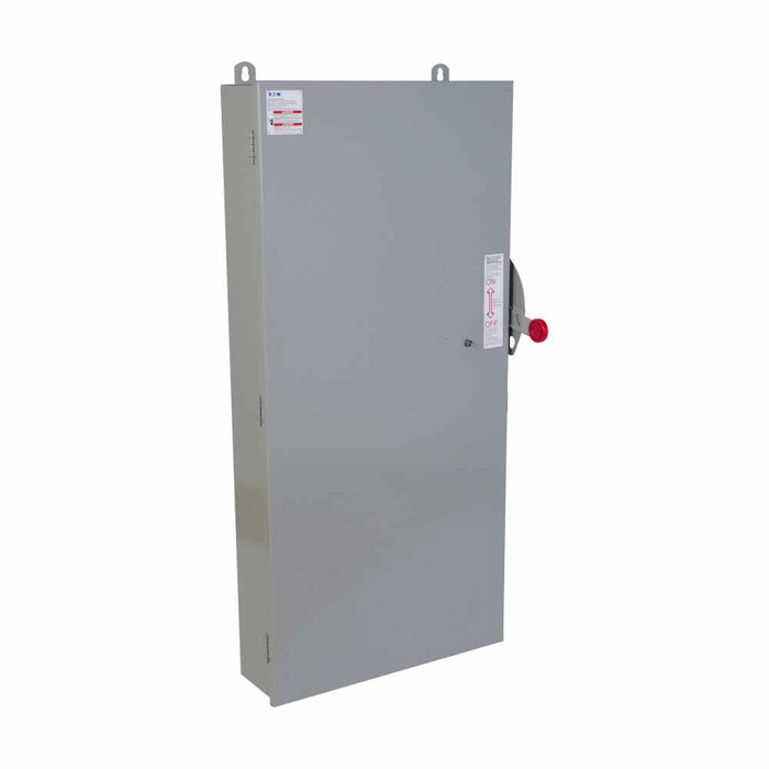 Eaton STS365FD6 shunt trip safety switch, 400 A, Three-pole, 600 Vac, 250 Vdc, 24 Vdc, NEMA 12, NEMA 3R, Fusible, 600 V