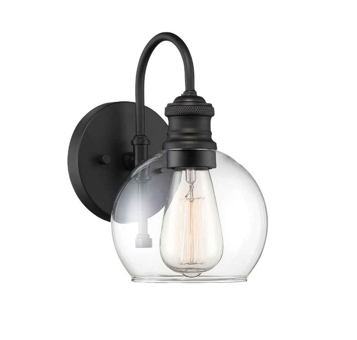 Savoy House Savoy House Meridian 50040BK 1-Light Outdoor Wall Lantern SVH-M50040BK