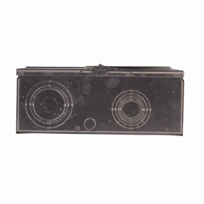 Eaton UTRS232CCH meter socket, 1-pos resi service, 200A, Over/under, 3-5/16 inch hub cover plate, #8-250 kcmil, Four-jaw, 1-phase, #8-250 kcmil, Gnd conn (#14-#2 Cu), Triplex, 3-wire, Ringless, 600 Vac