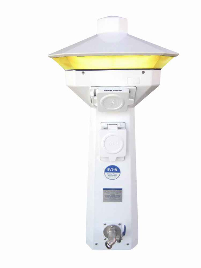 Eaton HDU10000H marina power pedestal, Marina Power and Lighting Equipment - Hatteras Pedestals, 20A GFI
