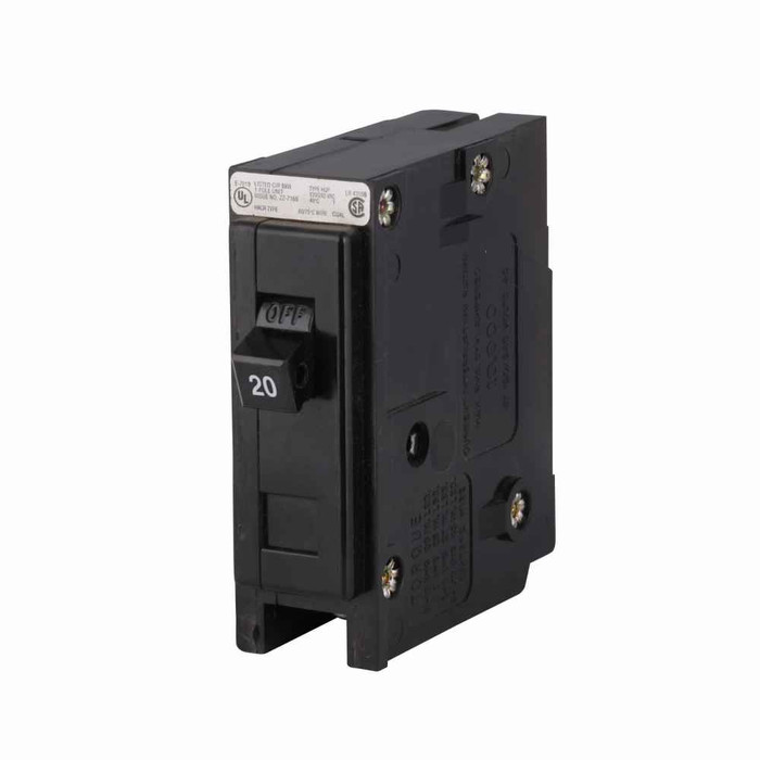 Eaton HBAX1020 HBAX thermal magnetic circuit breaker,Quicklag industrial thermal-magnetic circuit breaker,30 A,42 kAIC,Single-pole,120/240 V,Non-Interchangeable,Q17,HBAX