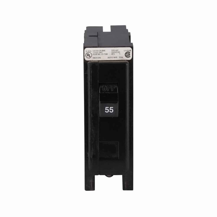 Eaton HBAX1055 HBAX thermal magnetic circuit breaker,Quicklag industrial thermal-magnetic circuit breaker,60 A,42 kAIC,Single-pole,120/240 V,Non-Interchangeable,Q17,HBAX