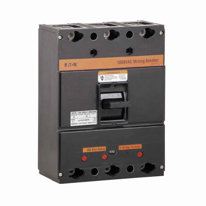 Eaton HLA3300T Classic molded case circuit breaker trip unit, L-frame, HLA, Trip unit, Interchangeable thermal-magnetic trip type, 1500-3000A trip rating, Three-pole, 300A, 600 Vac, 65 kAIC at 240 Vac, 35 kAIC at 600 Vac