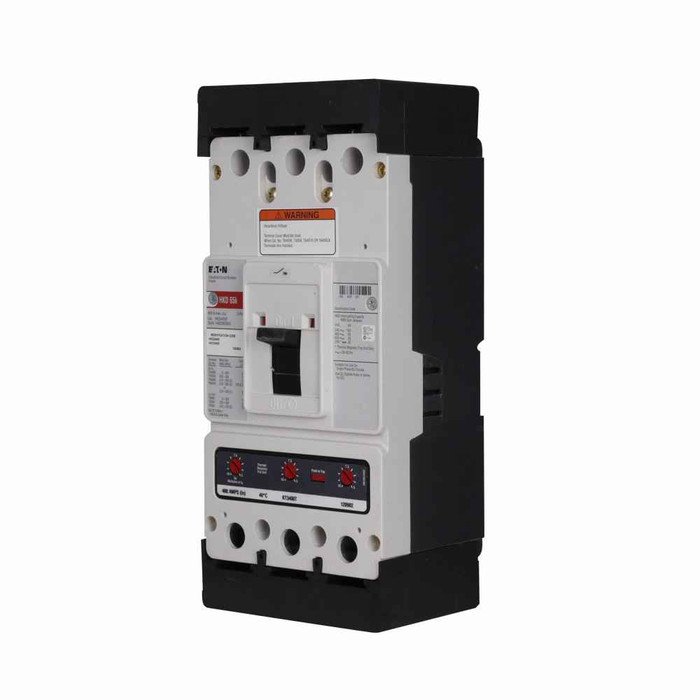 Eaton HKD3300W Series C complete molded case circuit breaker, K-frame, HKD, Complete breaker, Fixed thermal, fixed magnetic trip, Three-pole, 300A, 600 Vac, 250 Vdc, 100 kAIC at 240 Vac, 65 kAIC at 480 Vac, Without terminals, 50/60 Hz
