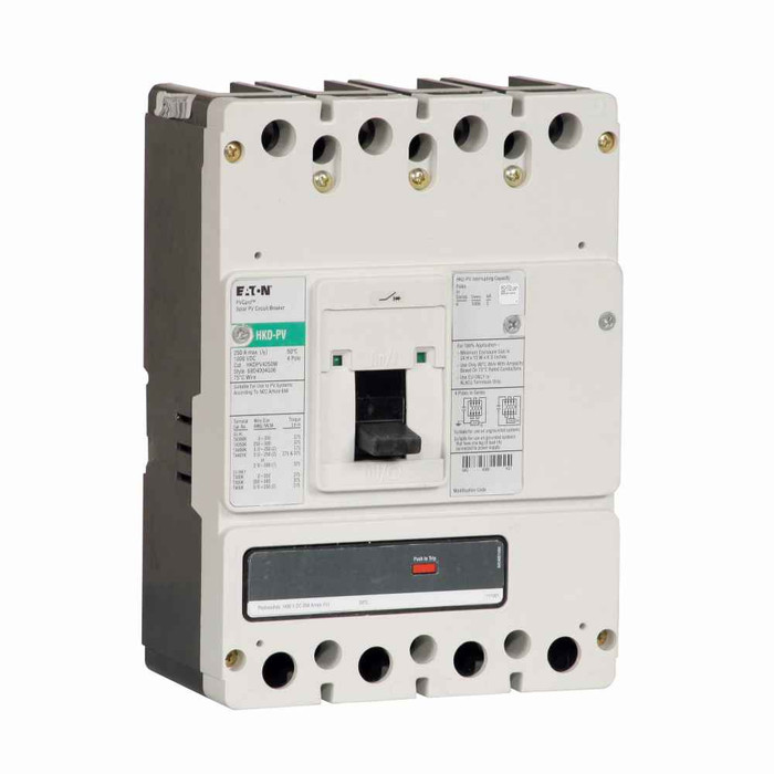 Eaton HKDPV4175W PVGard Solar Circuit Breakers, Four-pole, 175A, Fixed thermal-magnetic trip, 1000 Vdc, 3 kAIC, HKD-PV-frame