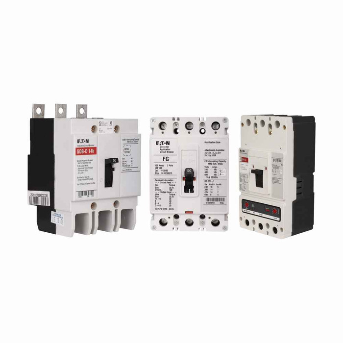 Eaton HLW4500 Series C complete molded case circuit breaker, L-frame, HLW, Complete breaker, Interchangeable thermal-magnetic trip type, Four-pole, 500A, 690 Vac, 250 Vdc, 70 kAIC at 415 Vac, Line and load