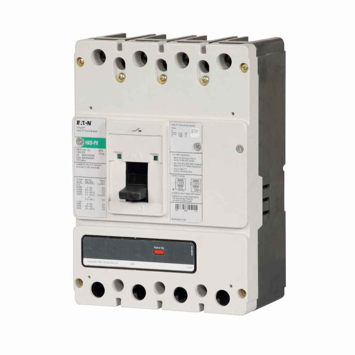 Eaton HKDPV4225W PVGard Solar Circuit Breakers, Four-pole, 225A, Fixed thermal-magnetic trip, 1000 Vdc, 3 kAIC, HKD-PV-frame