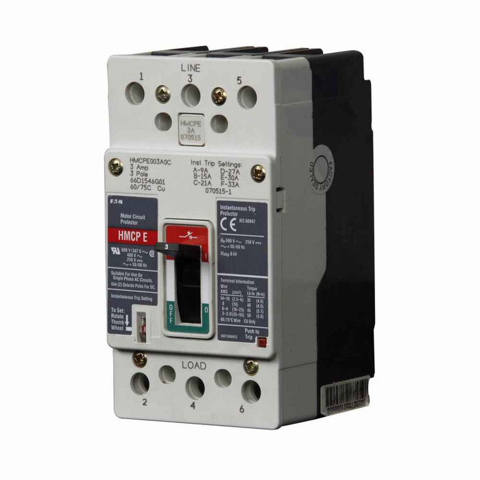 Eaton HMCPE015E0CIT molded case circuit breaker accessory motor protection