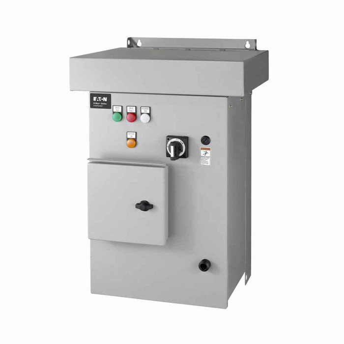 Eaton HMX7D551NAP6SA H-Max Drive, 2 hp, 7.5A, 208V, Box A, NEMA type 3R, Frame size, 4, Software Type A, Options: Third contactor drive isolation, Space heater with transformer