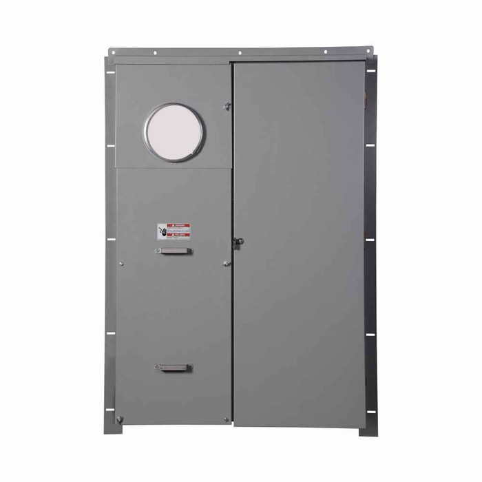 Eaton HP404040SHFA house panel, 400A, Aluminum, Manual bypass, NEMA 3R, Underground, 22 kAIC, Lug landings for compression, lugs not included, CSR2200, Semi-flush mounting, C:40, S:1, SP:40, BRH/BWH, Ring, Type BR breakers, 120/240V, 4306