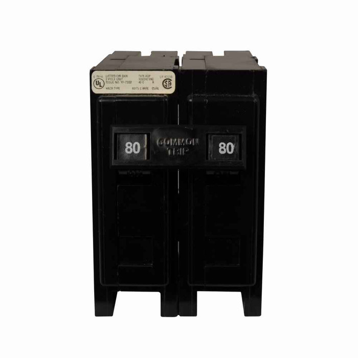 Eaton HQP2090R3 Quicklag Industrial Thermal-Magnetic Circuit Breaker, HQP, 120/240V, 90A, Plug-On, Two-pole, 3 kAIC
