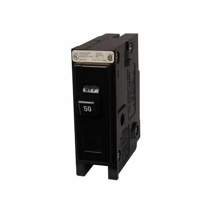 Eaton HQP1055R6 Quicklag Industrial Thermal-Magnetic Circuit Breaker, HQP, 120/240V, 55A, Plug-On, Single-pole, 6 kAIC