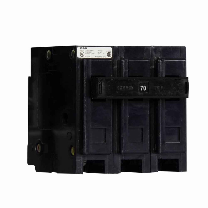 Eaton HQP3070H Quicklag Industrial Circuit Breaker, 70A, Three-pole, 240V, 10 kAIC, Thermal-Magnetic, Fixed