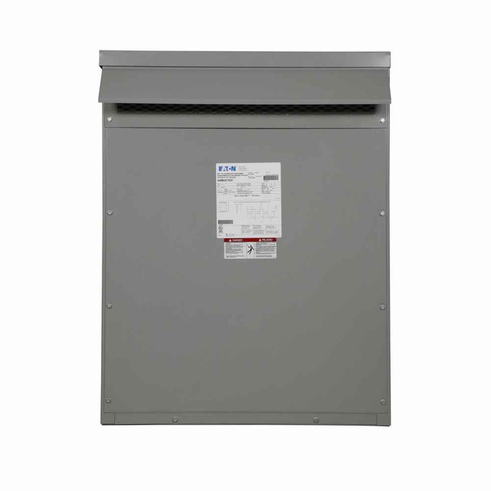 Eaton V48M28F45LS42 General-Purpose Transformer, Dry Type Distribution, DT-3, Three-phase, PV: 480V, Taps: 2 at +2.5% FCAN, 4 at -2.5% FCBN, SV: 208Y/120V, 115°C, 45 kVA , Al windings , Frame: 914D, uses WS39
