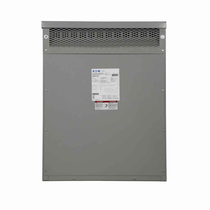 Eaton V48M47E25CUEE General purpose ventilated transformer, DT-3 (3-phase), PV 480V, Taps: 2 at +2.5% /4 at -2.5%, SV 480Y/277V, 150°C rise [E], 25 kVA, Copper windings, EE