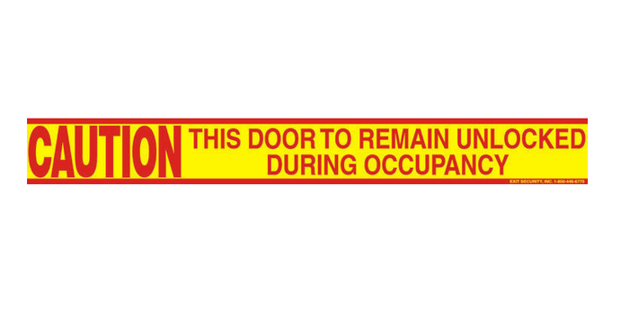 Exit Security Caution Sign - Decal