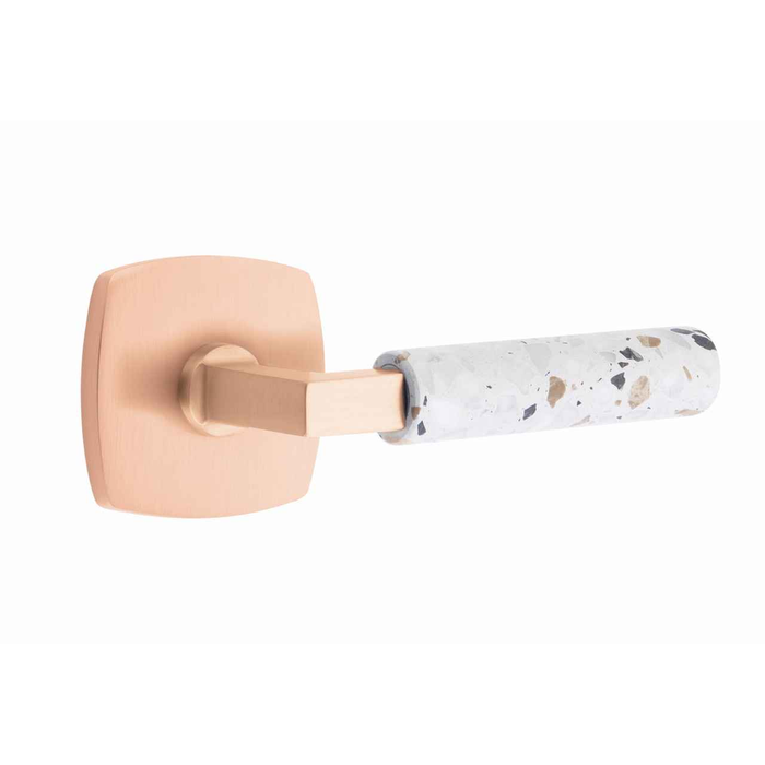 Emtek SELECT Brass Terrazzo Lever - Privacy Set - Limited Release Finish Expansion