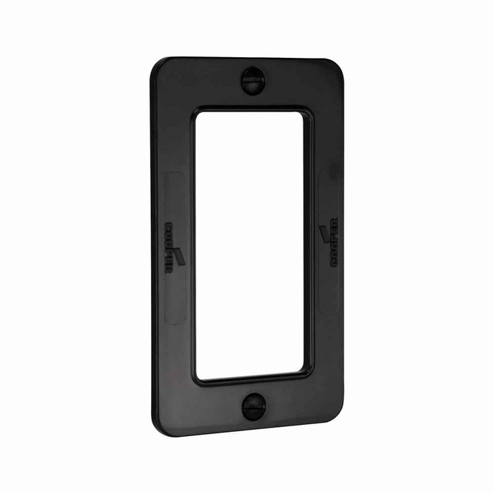 Eaton WD3055BK non-metallic portable outlet box, Black, Decorator cover platee, Alcryn and Valox