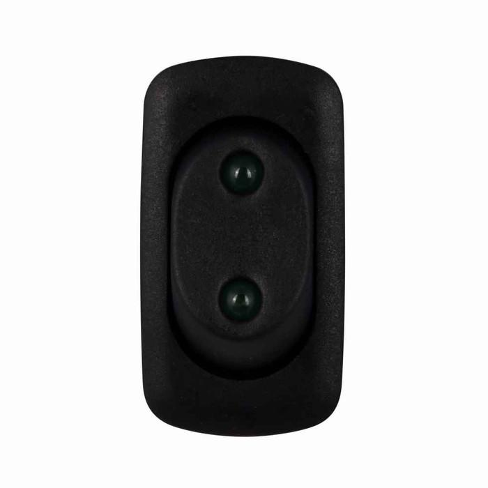 Eaton XR3CG33NV1XX X Series Rocker, Circuit code: G, Circuit position: ON-OFF-ON, Single-pole, Double-throw, Green-green lens, 125V lamp