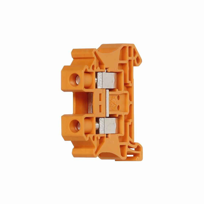 Eaton XBUT10OR XB IEC terminal block, 10.2 mm Screw connection single level-through-feed, Orange, 12 AWG/2.5 mm2 maximum wire, IEC 800V, EN 700V, UL 600V, IEC #26-12 AWG, EN #26-12 AWG, UL #26-12 AWG wire, IEC 32A, EN 22,28A, UL 20A