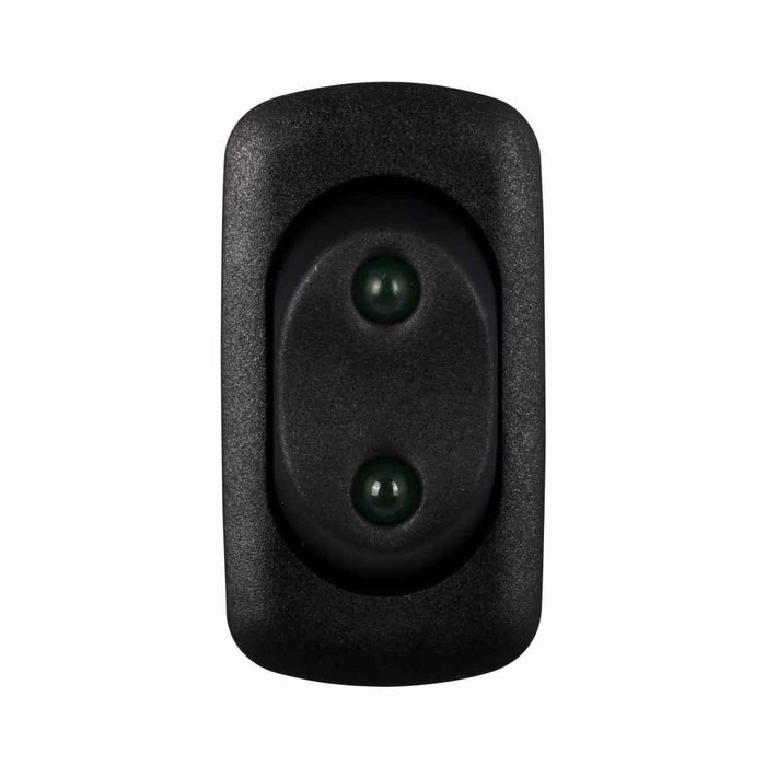 Eaton XR3EG33NV1XX X Series Rocker, Circuit code: G, Circuit position: ON-OFF-ON, Single-pole, Double-throw, Green-green lens, 125V lamp