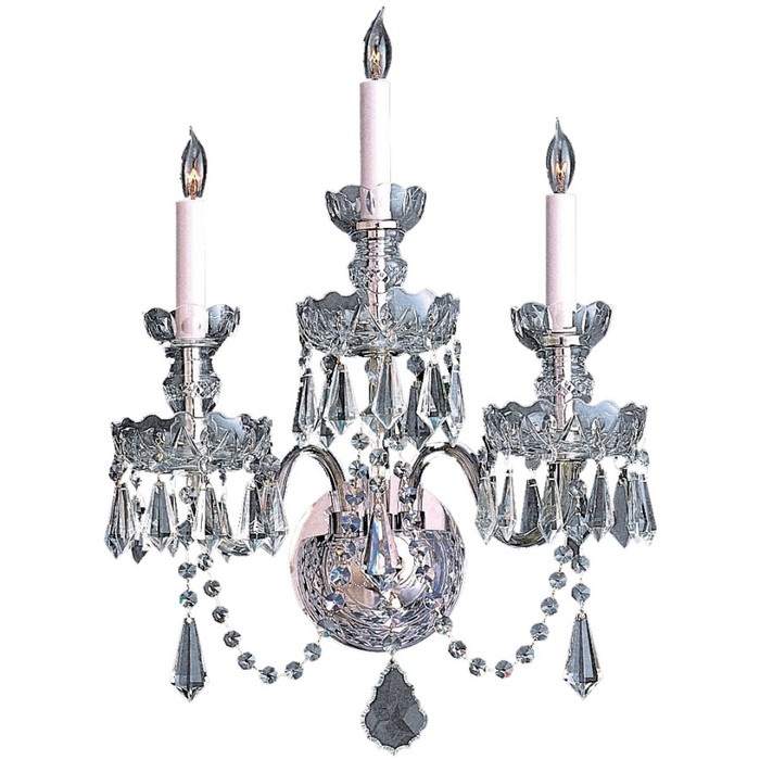 Crystorama 5023 Traditional Crystal 3 Light Sconce
