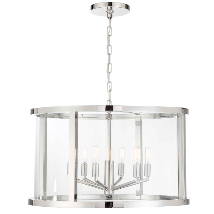 Crystorama Crystorama DEV-B8066 Libby Langdon for Crystorama Devon 6 Light Chandelier CRY-DEV-B8066