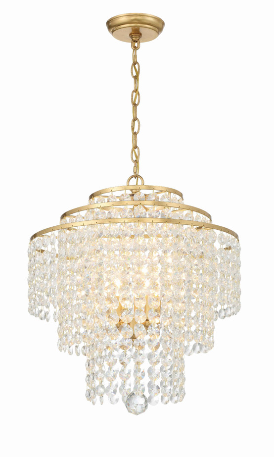 Crystorama Crystorama GAB-B7304 Gabrielle 4 Light Chandelier CRY-GAB-B7304