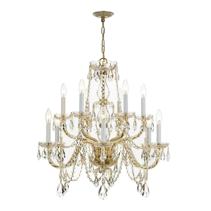Crystorama 1128 Traditional Crystal 8 Light Chandelier