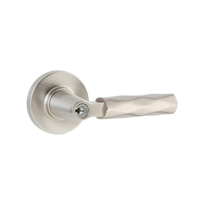 Emtek SELECT L-Square Tribeca Key In Lever - Single Cylinder - with 3 Rosette Options