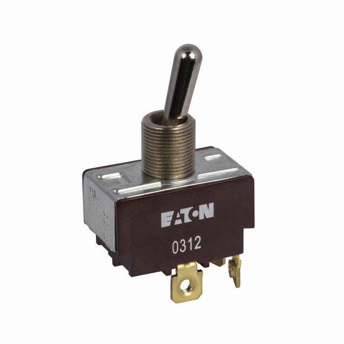 Eaton XTD3A2A2 X Series Toggle Switch, Circuit position: ON-NONE-OFF, Two-pole, Single-throw, 20A at 125 Vac, 10A at 277 Vac, 15A at 28 Vac, 3/4 hp at 125-250 Vac, Screw terminals