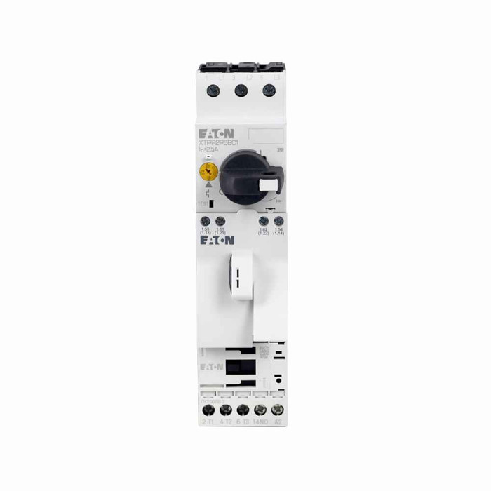 Eaton XTSC010BBTD-JW1 XT IEC FVNR Manual Motor Controller, 4A, 45 mm Frame size, 24 Vdc coil,24 Vdc