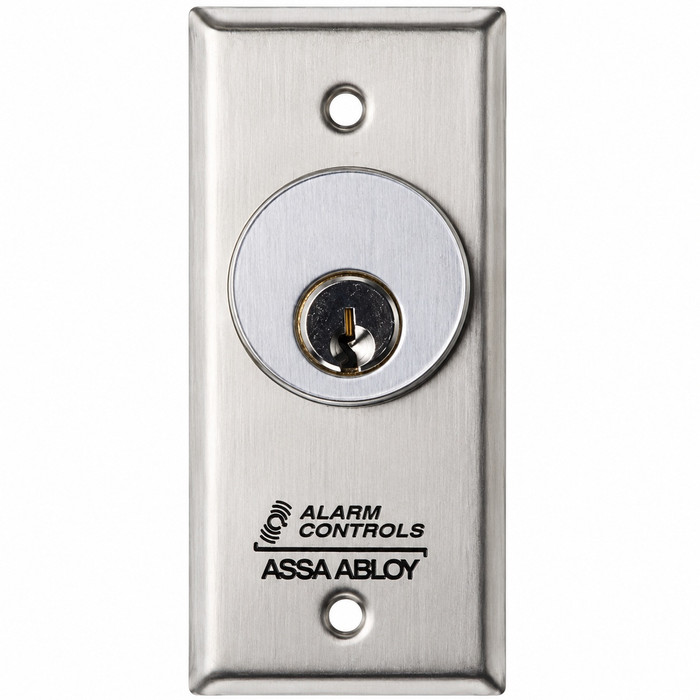 Alarm Controls MCK-1 Series - Mortise Cylinder Single Gang Station 1.75" Wide
