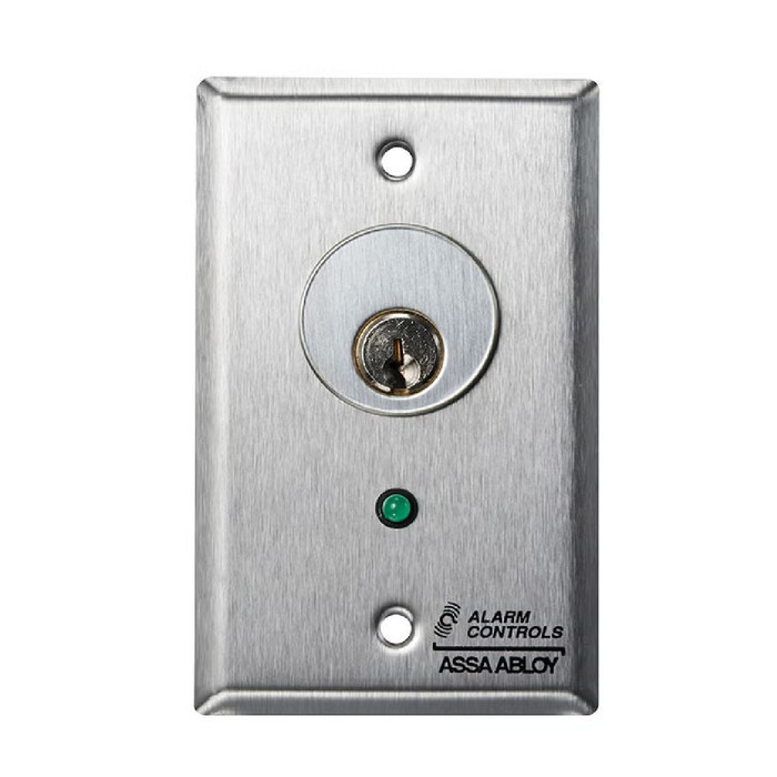 Alarm Controls MCK-5 Series - Mortise Cylinder Single Gang Station with Green LED